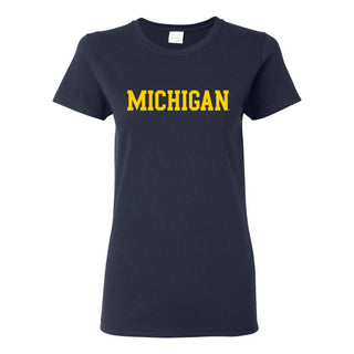 Michigan Basic Block Womens T-Shirt