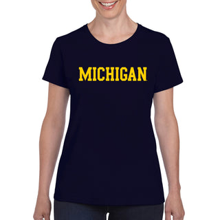 Michigan Basic Block Womens T-Shirt
