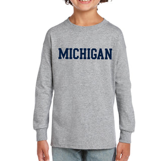 Michigan Basic Block Youth Long Sleeve