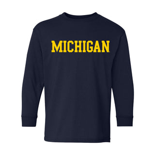 Michigan Basic Block Youth Long Sleeve