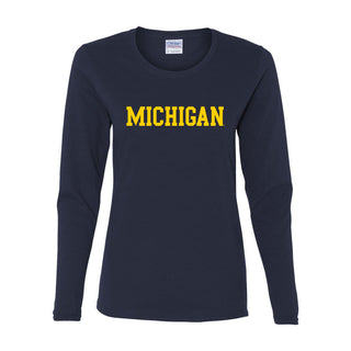 Michigan Basic Block Womens Long Sleeve
