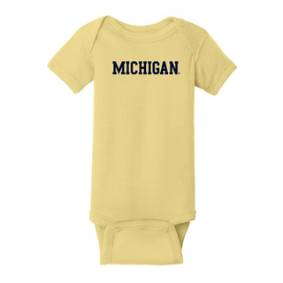 Basic Block University of Michigan Rabbit Skins Creeper - Banana