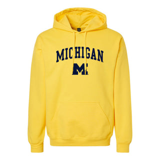 Michigan Arch Logo Softstyle Hoodie - Daisy