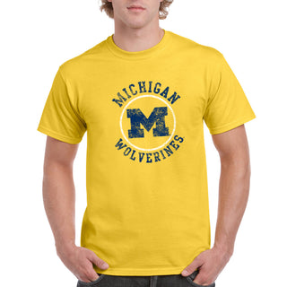 Michigan Distressed Circle Logo T-Shirt