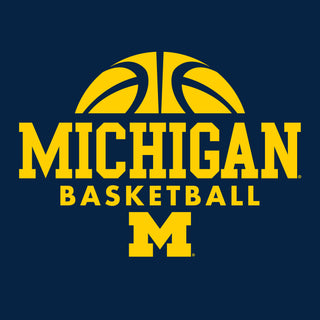 Michigan Wolverines Basketball Hype Youth T-Shirt - Navy