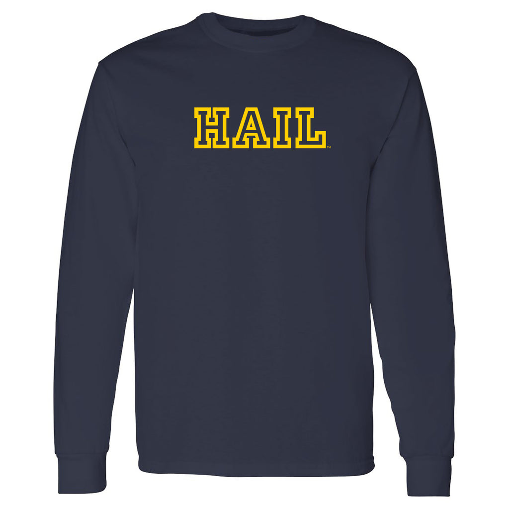 Michigan Hail Outline Long Sleeve - Navy – Underground Printing