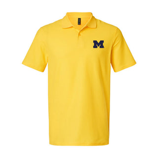 Michigan Block M EMB Softstyle Pique Polo