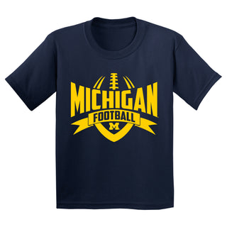Michigan Wolverines Football Rush Youth T-Shirt - Navy