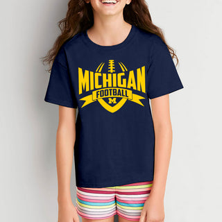 Michigan Wolverines Football Rush Youth T-Shirt - Navy
