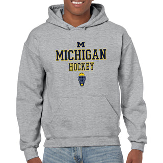 Michigan Hockey Mask Stack JA BTB Hoodie - Oxford