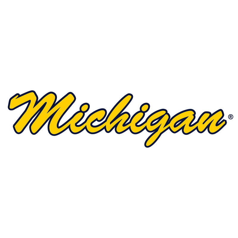 Michigan Script Wordmark Westerly Crew - Grey/White/Navy
