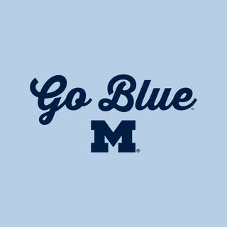 Michigan Spirited Script Womens Apex Fleece Hood - Ice Blue