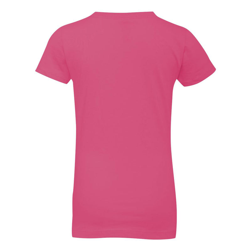 Michigan Daisy Dot Girls Princess T-Shirt - Hot Pink
