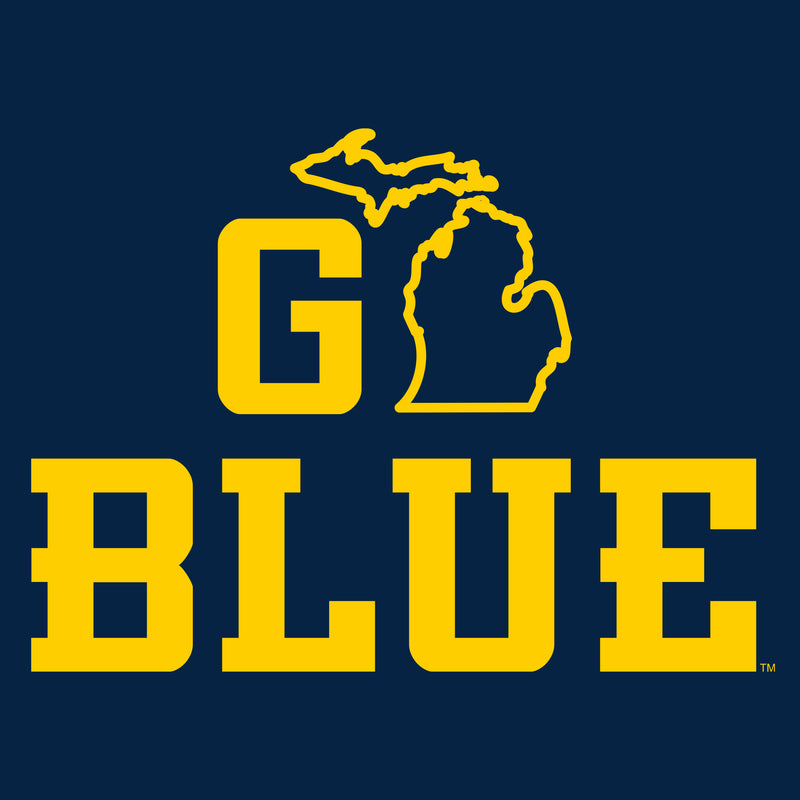 Michigan Go Blue MI Youth T-Shirt - Navy