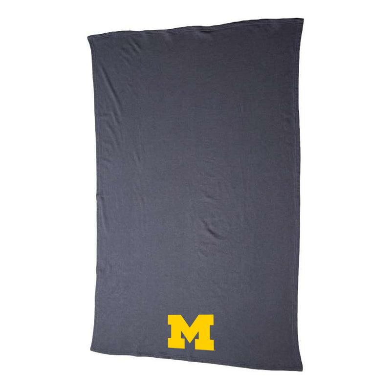 Michigan Block M Special Blend Blanket - Midnight Navy
