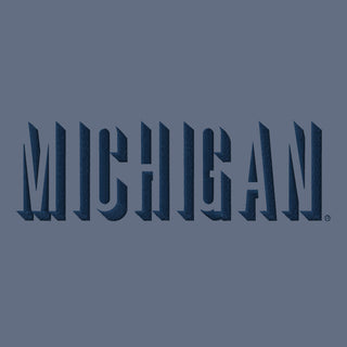 University of Michigan Shadow Compact Comfort Colors Crewneck - Blue Jean