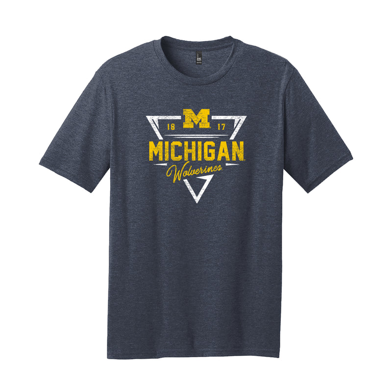 MIchigan Arrow Dynamic Blend CVC T-Shirt - Heathered Navy