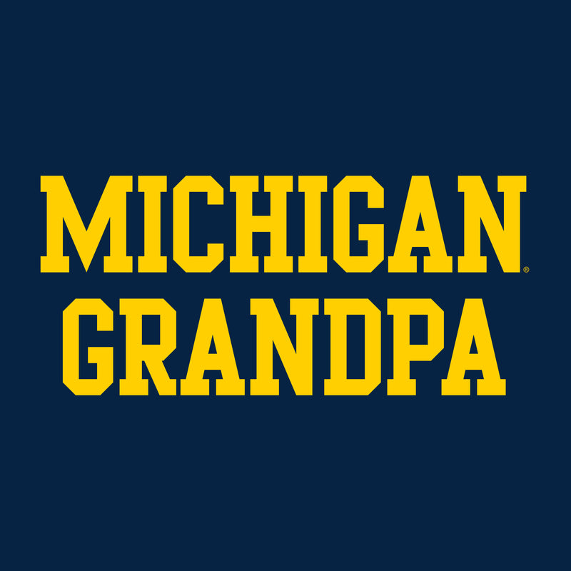 Michigan Basic Block Grandpa T-Shirt - Navy