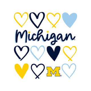 Michigan Hearts Toddler T-Shirt - White