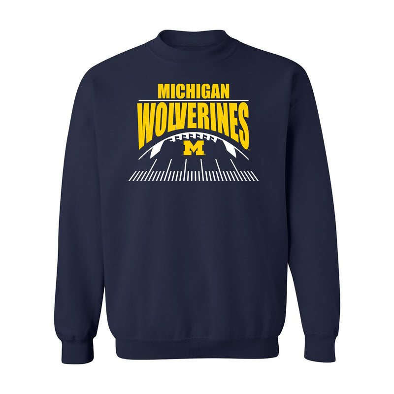 Michigan Football Field Crewneck Sweatshirt - Navy