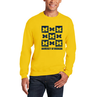 Michigan Checkerbox JA BTB Fleece Crewneck