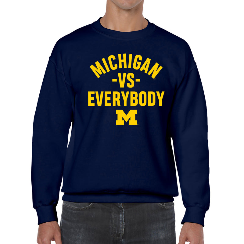 Michigan Vs Everybody Crewneck Sweatshirt - Navy