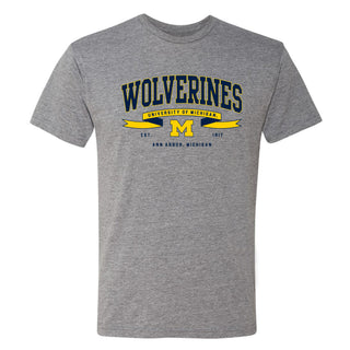 Michigan Ribbon Flight NLA Triblend T-Shirt - Premium Heather