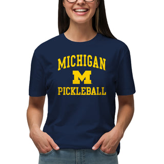 Michigan Wolverines Arch Logo Pickleball T-Shirt - Navy