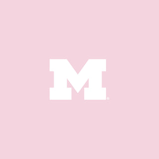 Michigan Tonal Arch with Wrist Print Crewneck - Light Pink