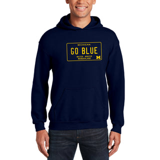 Michigan License Plate Hoodie - Navy