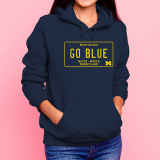 Michigan License Plate Hoodie - Navy