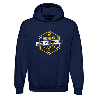 Michigan Wolverines Hockey Hex Hoodie - Navy