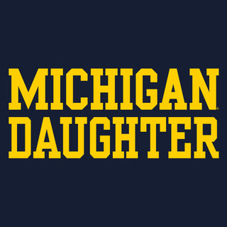 Michigan Basic Block Daughter T-Shirt - Navy