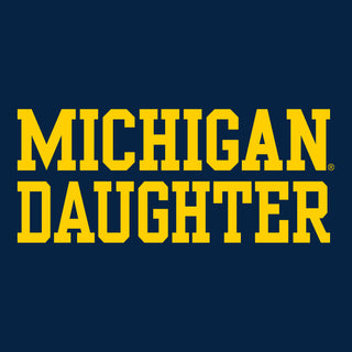 Michigan Basic Block Daughter Toddler T-Shirt - Navy