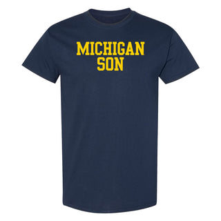 Michigan Basic Block Son T-Shirt - Navy