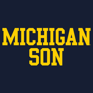 Michigan Basic Block Son T-Shirt - Navy