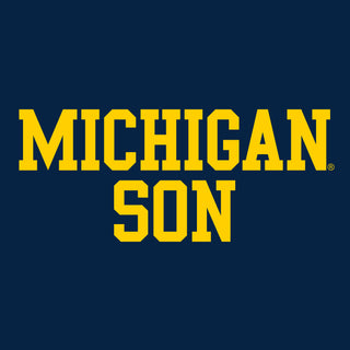 Michigan Basic Block Son Toddler T-Shirt - Navy