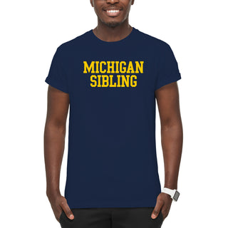 Michigan Basic Block Sibling T-Shirt - Navy