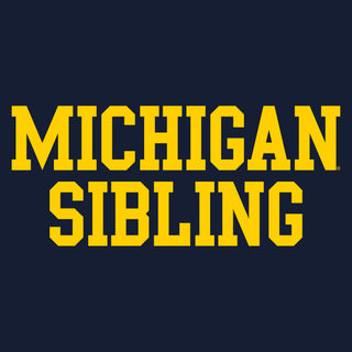 Michigan Basic Block Sibling T-Shirt - Navy