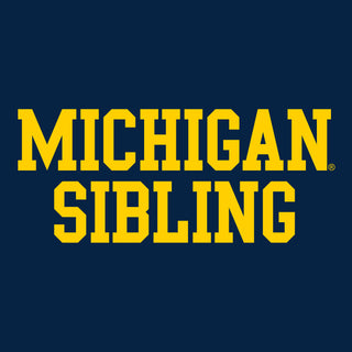 Michigan Basic Block Sibling Toddler T-Shirt - Navy