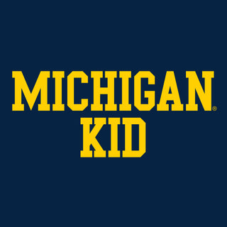 Michigan Basic Block Kid Toddler T-Shirt - Navy