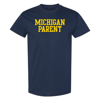 Michigan Basic Block Parent T-Shirt - Navy