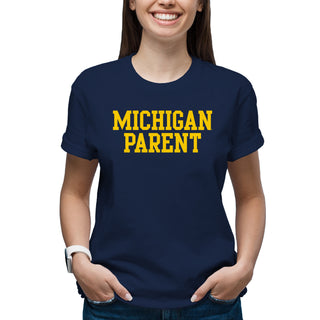 Michigan Basic Block Parent T-Shirt - Navy
