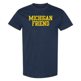 Michigan Basic Block Friend T-Shirt - Navy