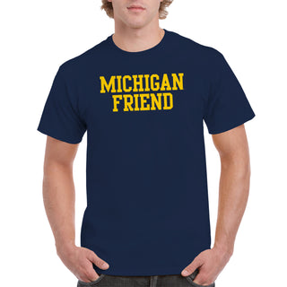 Michigan Basic Block Friend T-Shirt - Navy