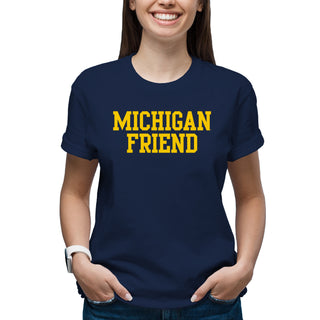 Michigan Basic Block Friend T-Shirt - Navy