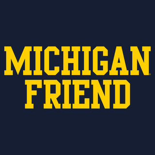 Michigan Basic Block Friend T-Shirt - Navy