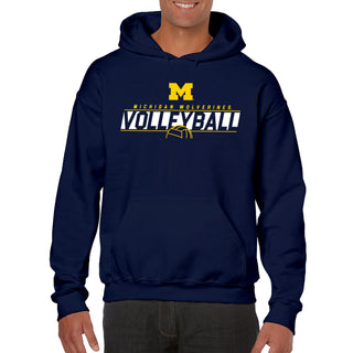 Michigan Volleyball Charge Hoodie - Navy