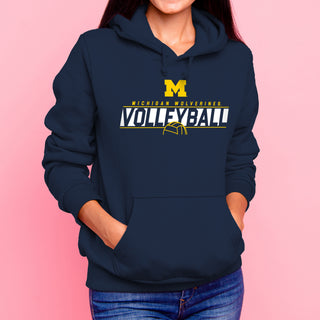 Michigan Volleyball Charge Hoodie - Navy