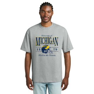 Michigan Timeless Triumph Heavyweight Cotton Tee - Heather Grey